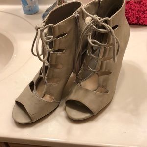 4 inch grey heels